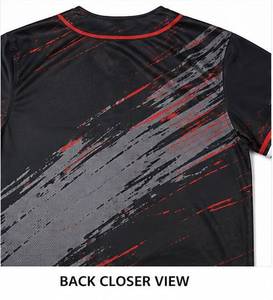 เสื้อเบสบอลคอวีสีขาวแบบยูนิเซ็กซ์ แขนสั้น แห้งเร็ว ปักหมายเลข/ชื่อทีม ปรับแต่งได้ ปิดด้วยกระดุม ทรงหลวม สปอร์ต - Product Image 4