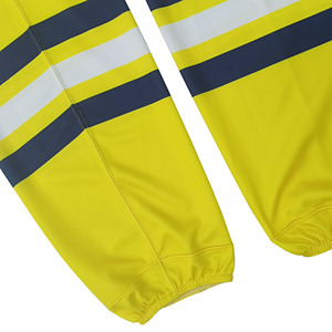 Yellow <b>Knee</b> <b>High</b> Leg Warmers With Reflective Stripes For Cycling Adults Breathable Spandex Polyester Regular Style - Product Image 6