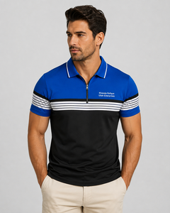 Camisa Casual de Lujo para Hombre, Verano, Bordada, con Botones al Frente, Manga Corta, Transpirable, Ligera, Diseño Sólido, Tejida - Product Image 1