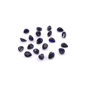 Saphirs bleus naturels de Bangkok, taille poire calibrée 3x4mm, pierres précieuses de saphir bleu naturel facettées pour la création de bijoux - Product Image 2