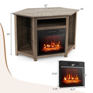 Smart APP controllata angolo camino TV Stand con luci a LED per 50 pollici TV - Product Image 4