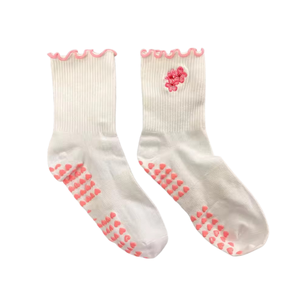 Manufacturer Design High Quality Crew Gym Custom Logo Non-Slip Cute Customised Ruffle With Bow <b>Grip</b> Yoga Pilates Ruffle <b>Socks</b> - Product Image 5