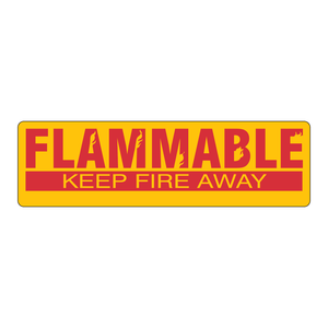 Étiquette autocollante Brady ignifuge, à tenir à l'abri du feu, rouge/blanc, résistante à la chaleur, finition mate, pour laboratoires et entrepôts - Product Image 1