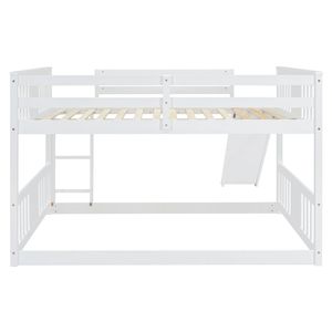 Letto a Castello Bianco Full Over Full con Scala e Scivolo per Bambini (Vecchio SKU LT000208AAK) - Product Image 6