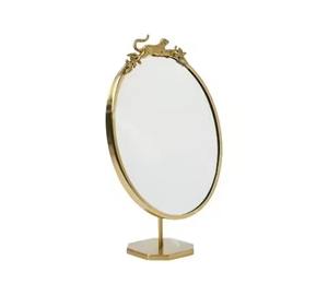 Espejo de mesa metálico de uso diario, espejo de maquillaje con soporte para tocador, espejo cosmético para baño - Product Image 5