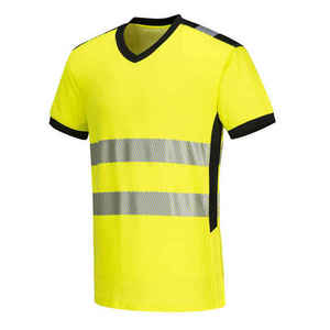 เสื้อเชิ้ตทำงานนิรภัยแบบสะท้อนแสงสำหรับผู้ชาย แขนสั้น ผ้าฝ้าย 100% ทรงโอเวอร์ไซส์ ระดับ Class 2 แห้งเร็ว ขายตรงจากโรงงาน - Product Image 5