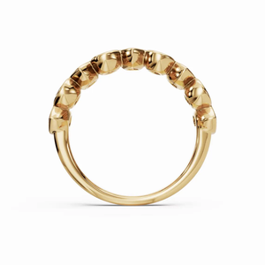 Bague d'éternité minimaliste sertie de diamants, bague de mariage en diamant de laboratoire en forme de poire, bague empilable délicate, bague d'anniversaire en or 14 carats - Product Image 5