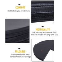 Tapis de Danse Pliable Portable 2' x 5' Léger pour Gymnastique, Épaisseur 5 cm, Couleur Noire