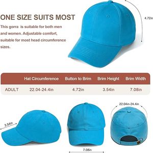 Gorra de Béisbol Azul de 6 Paneles, Ajustable, Unisex, Estilo Casual, Color Sólido, Tela de Algodón, para Adultos, Estilo para las Cuatro Estaciones - Product Image 2