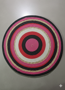 Alfombras Redondas Trenzadas Modernas Hechas a Máquina de Yute y Algodón - Alfombras Ecológicas para Sala de Estar - Product Image 2