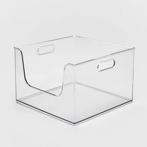 12\" X 12\" X 8\" All-Purpose Open Front <b>Plastic</b> <b>Storage</b> <b>Bin</b> - Product Image 1