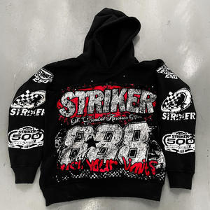 Sudadera con Capucha Personalizada de Corte Regular para Deportes de Motor, de Forro Polar Sólido, Mezcla de Algodón Pesado, Transpirable, Ecológica, para Invierno, Estilo Urbano - Product Image 1