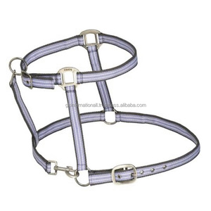 Licol pour cheval en nylon léger et imperméable, design à rayures, tailles personnalisées, boucle et anneau doubles en métal réglables - Product Image 5