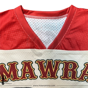 Maillot de sport en mesh Mawra, col en V, manches courtes, imprimé par sublimation, maillot de football personnalisé, vêtements de sport pour équipe, maillot unisexe - Product Image 5