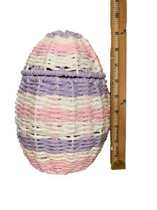 New design paper <b>egg</b> shaped storage basket with lid made in Vietnam with <b>wholesale</b> price for <b>easter</b> decoration - Product Image 6