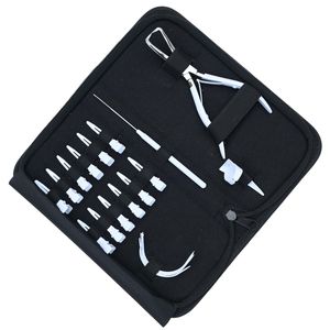 Kit d'outils pour extensions capillaires : Outils de tirage, Étui Raxine, Pinces de sectionnement, Aiguille courbée, Doigt de séparation, Pince à micro-perles - Product Image 6