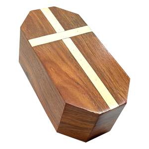 Urna de cremación de madera, caja para cenizas funerarias, recuerdo, tributo, artesanía en madera natural pulida. - Product Image 4