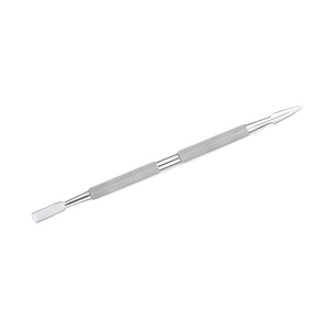 Pousse-cuticules professionnel en acier inoxydable avec cuillère double face et pointe fine pour manucure, pédicure, nail art et usage domestique - Product Image 1