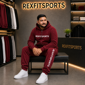 Ensemble de survêtement personnalisé pour homme avec sweat à capuche zippé, imprimé strass, en molleton, veste à capuche entièrement zippée et pantalon de jogging, style streetwear - Product Image 5