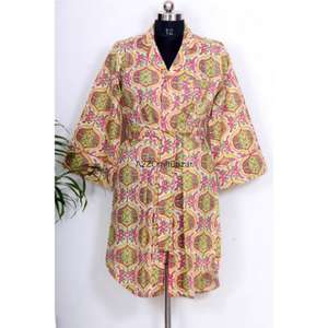 เดรสยาวปานกลางลายดอกไม้พิมพ์ลายดิจิทัล แขนสไตล์เกาหลี คอวี ระบายอากาศได้ดี เป็นมิตรต่อสิ่งแวดล้อม เหมาะสำหรับใส่ลำลองในฤดูร้อนและงานปาร์ตี้สำหรับผู้หญิง - Product Image 6