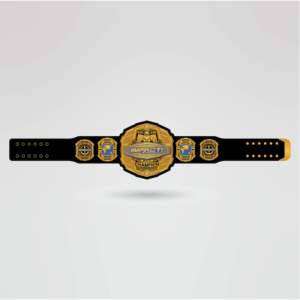Ceinture de championnat de lutte personnalisée, sangle bleue, plaques métalliques dorées, équipement sportif personnalisé, ceinture de championnat personnalisée, personnalisable - Product Image 2