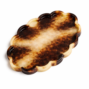 Plateau de service rond en résine bleu et crème, motif nuage, idéal pour la table à manger et la décoration intérieure – Vente chaude - Product Image 6