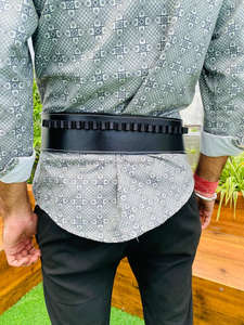 หนังแท้คาวบอยตะวันตกแบบเปิดปลายเท้าซองหนังล่าสัตว์พร้อมเข็มขัดปรับได้ทำด้วยมือคุณภาพสูงแบบกำหนดเองใหม่ - Product Image 6