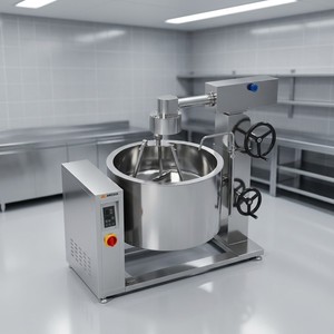 Olla de vapor encamisada con inducción rotatoria Amicook 380V/440V, modelo industrial que ahorra trabajo, apta para horno, para guisar de forma segura y eficiente. - Product Image 1