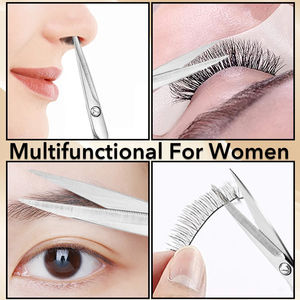 Ciseaux à sourcils en acier inoxydable, ciseaux pour cils, poils du visage, poils du nez, ciseaux multi-usages pour la coupe des cheveux, ciseaux de beauté et de maquillage - Product Image 2