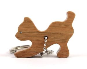 Wooden <b>Keychains</b> <b>Personalized</b> Key Chain Custom Logo Rectangle Shape Wood Key Rings Blank Keychain Wooden - Product Image 6