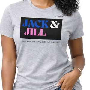Camiseta Gráfica con el Lema de Jack and Jill, Unisex, de Algodón, Manga Corta, Cuello Redondo, Camiseta de Moda, OEM, Venta al Por Mayor, Suministro a Granel - Product Image 5