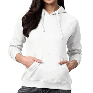 Sudadera con Capucha de Felpa de Algodón Blanco Liso, Gruesa, Informal, Unisex, Estilo Urbano, Manga Larga, Ropa de Invierno - Product Image 1