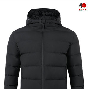 เสื้อแจ็คเก็ตพัฟเฟอร์ผู้ชายแบบสั่งทำพิเศษสำหรับฤดูหนาว คอตั้ง ปิดด้วยซิป โลโก้สั่งทำด้านหน้า ผ้าระบายอากาศ ดีไซน์ ODM - Product Image 2