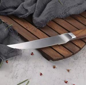 Couteau de chef artisanal en acier inoxydable avec manche en bois, outils de découpe de cuisine avec garantie d'un an - Product Image 2