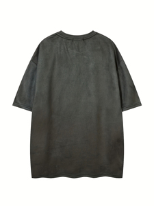 เสื้อยืดทรงบ็อกซ์พิมพ์ลายกราฟิก คอตตอนเนื้อหนา ตัดเย็บทรงครอป โอเวอร์ไซส์ สไตล์สตรีทแวร์ พร้อมโลโก้แบบกำหนดเอง สำหรับผู้ชาย - Product Image 2