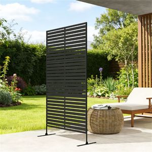 Schermo Decorativo Nero per Privacy Esterna, Recinzione e Supporto per Piante, Rete da Giardino - Product Image 1