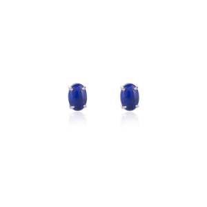 18K Gold Plated <b>Lapis</b> <b>Lazuli</b> & Diamond Geometric Jewelry Set - Product Image 6