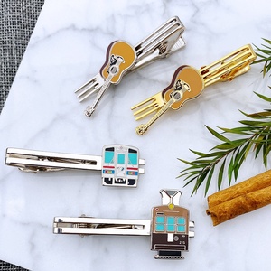 Clips de corbata metálicos con logotipo de moda personalizado - Product Image 1