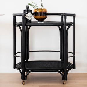 Carrito de bar de ratán al por mayor, carrito de dulces y postres, carrito expositor de bebidas, accesorio para fiestas y cenas - Product Image 4