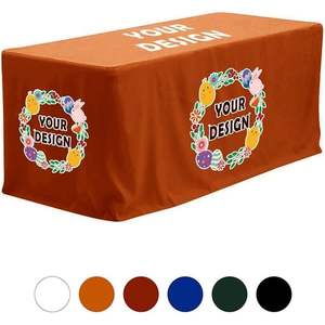 2025 cubierta de mesa con espalda abierta personalizada, mantel verde ajustado de 4 pies, patrón Rectangular de impresión a todo Color, para mesa de 8 pies de marca - Product Image 5