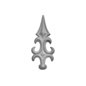 Embout de balustrade en aluminium Fleur de Lys, pointe de clôture en fonte, capot de poteau décoratif pour portail de villa de luxe, embout de balustre tri-point - Product Image 2