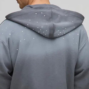Vente en gros : Sweat à capuche pour homme taille XS, délavé à l'acide, respirant, design zippé, couleur unie, vêtement d'hiver en tissu polaire - Product Image 5