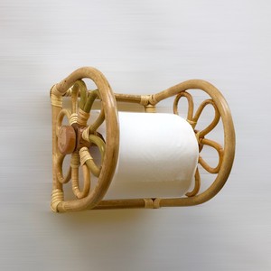 Wall Mount Rattan Toilet Paper <b>Holder</b> Bathroom Toilet Restroom Decor Tissue <b>Towel</b> Hanging Rail Rack - Product Image 1