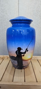 Urna de Aluminio Brassworld India para Cenizas Humanas, Capacidad de 220 Pulgadas Cúbicas, Estilo Americano BRU-7010, Diseños Personalizables, Garantía de 10 Años - Product Image 2