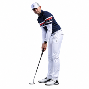 <b>Men's</b> Black Straight Fit Casual Golf Trousers Flat Front Zipper Fly Button Waterproof Breathable Lightweight Autumn <b>Pants</b> - Product Image 5