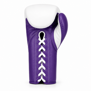 Guantes de Boxeo Personalizados con Bordado en Cuero Vacuno, con Cordones, Equipo Profesional de Entrenamiento de Combate con Protección de Espuma Multicapa - Product Image 3