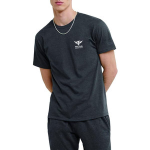 Camiseta de hombre lisa teñida, venta directa de fábrica, 100% algodón, cómoda, de corte holgado, con estampado personalizado, para uso diario. - Product Image 4