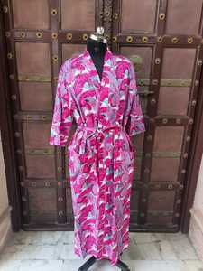 Robes Kimono en Coton de Qualité Supérieure pour Femmes, Conception Personnalisée, Manches Longues, Longueur Genou, Tissu Tricoté, Respirant Printemps/Été - Product Image 2