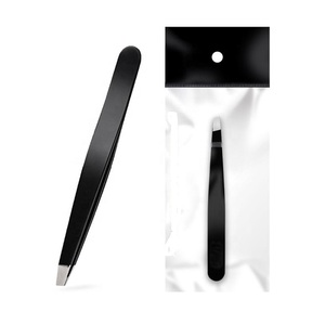 Pinzas de Cejas Personalizadas de Acero Inoxidable Antiestáticas con Punta Curva, Reutilizables, Ligeras y Modernas, en Negro, Rosa y Dorado, con Etiqueta Privada - Product Image 6