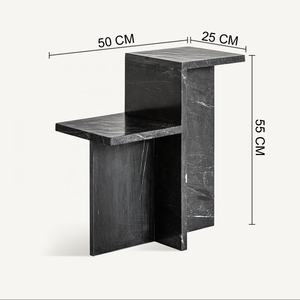 Mesa auxiliar y mesa de esquina de mármol natural - Product Image 1